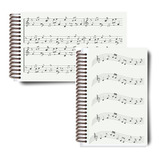 Caderno Musica Estudo Pautado 100 Paginas Pequeno 21x15