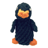 Juguete De Algodón En Forma De Pinguino Tejido Para Perro Color Negro