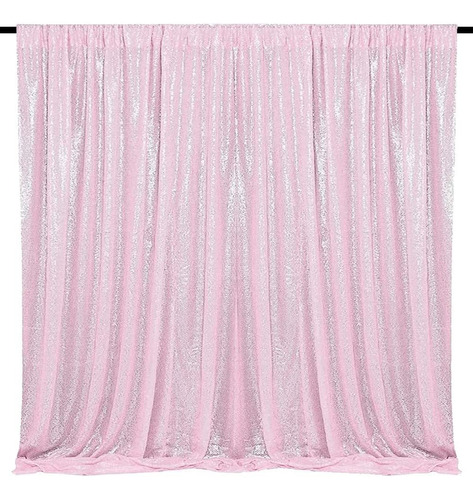 Cortina De Fondo De Lentejuelas Rosas 8ftx8ft 1 Panel C...