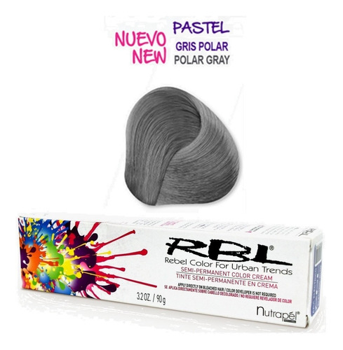 Tinte Para Cabello Rbl Gris Polar Polar Gray Fantasía 