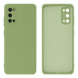 Capa Capinha Aveludada Para Samsung Galaxy S20 Silicone Cam Cor Verde Menta