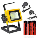 Reflector Led Genérica Portátil 30w Con Luz Blanco Y Carcasa Amarillo 110v/220v