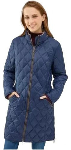 Parka De Mujer Marittimo, Azul Marino Diseño Rombo 