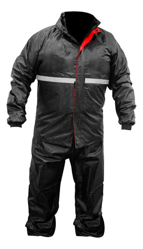 Impermeable Motociclista Con Reflejantes Y Capucha L Roda