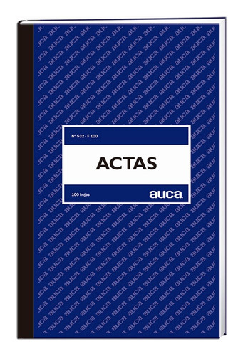 Libro De Actas Auca 100 Hojas