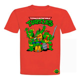 Polera Tortugas Ninjas, Niños/as, Jóvenes, Manga Corta 