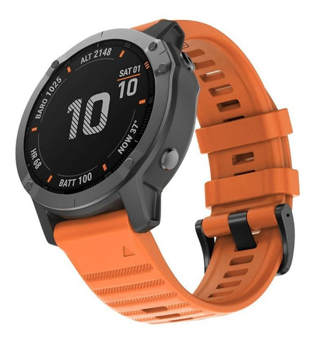 Correa De Reloj Garmin Fenix 6x/fenix5x De 26 Mm - Naranja