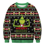 Ugly Sweater Navidad Hombre Niño Suéter Grinch Divertido
