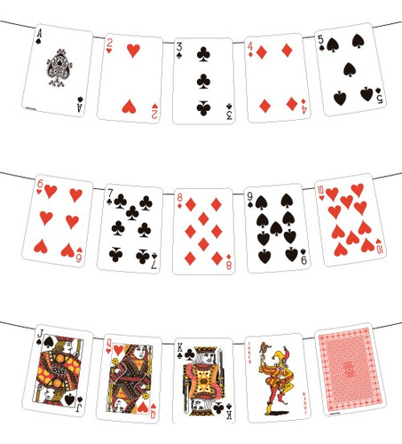 Letrero Poker Cartas Fiesta Adorno Banner Casino Tematica