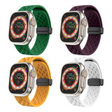 4 Correas Para Apple Watch Series 9 8 7 6 5 4 3 2 1 Ultra Se