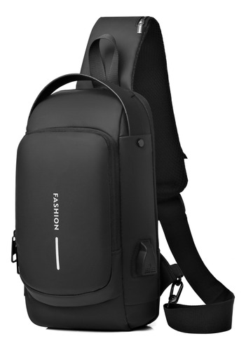 Mochila Cruzada Impermeable Antirrobo Para Hombre Con Carga