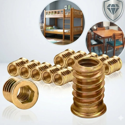 Kit 25 Porca Bucha Americana 20mm Aço Rosca 5\u002F16 Pé Cama Box | Frete grátis