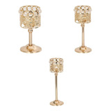 3 Candle Holders With European Crystal Candlesticks For .