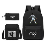 Nueva Mochila Cr7 Football Star De Tres Piezas 2023