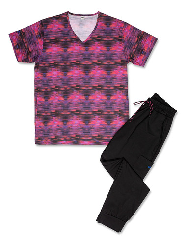 Ambo Oh! Wear Uniforme Hombre - Peter Sparciel Glitch Fucsia