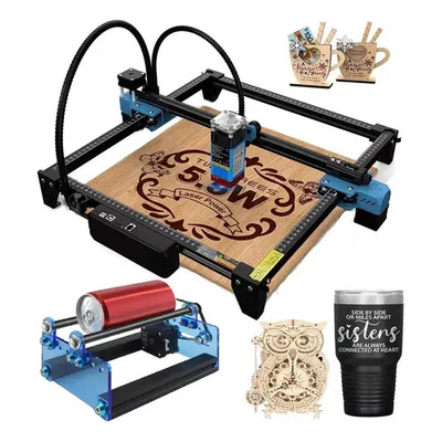 Máquina cortadora y grabadora láser Two Trees TTS-55 Pro+rolo Rotativo | Envío gratis