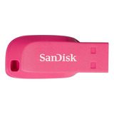 Pendrive Sandisk Cruzer Blade 16gb 2.0 Rosa-elétrico