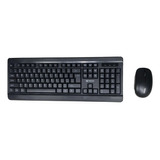 Combo Teclado Gamer Inalambrico Ingles Us Negro 1000 Dpi 