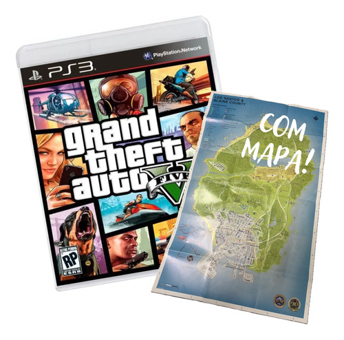 Gta 5 Grand Theft Auto V Midia Fisica Ps3 - Loja Campinas