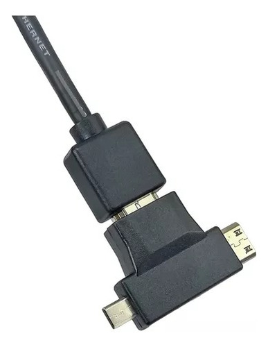 Cable Hdmi Ultradelgado 1.5. Con Adaptador Mini Y Micro Hdmi