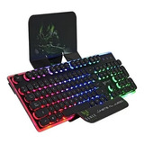 Teclado Retroiluminado Gamer Teclas Suaves Contacto Antiagua