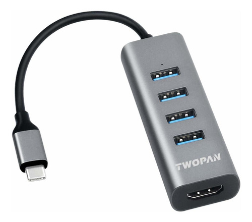 Twopan Usb-c Hub T1-h 5-in-1 Usb Type C Hub Con Hdmi(4k) Out