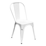 Silla Tolix De Comedor O Terraza Exterior - Blanca