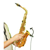 Microfone Tec7 Modelo Sxs Com Alimentador Para Sax