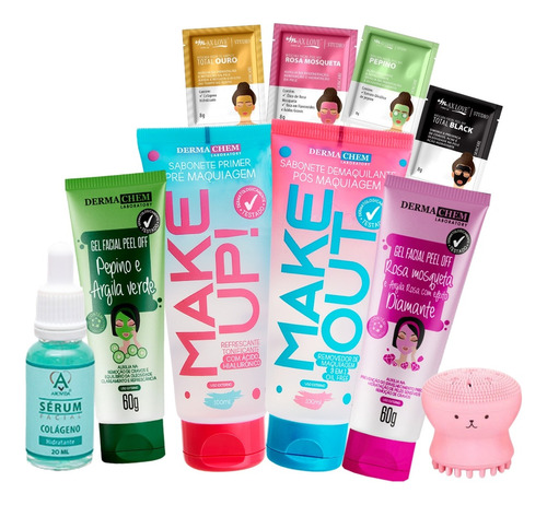 Kit De Limpeza De Pele Skin Care 10 Itens Completo