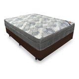 Cama Box Casal + Colchão Ortobom Superpocket Marrom 138x188