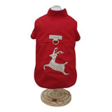 Roupa Pet Camisa Natal Para Cachorro Noite Feliz Vermelha