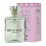 Perfume Feminino 521 Vip Rose Amakha Paris 100ml Bolso Bolsa