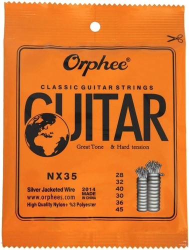 Encordado Para Guitarra Acústica Orphee Nx35 (28-45)