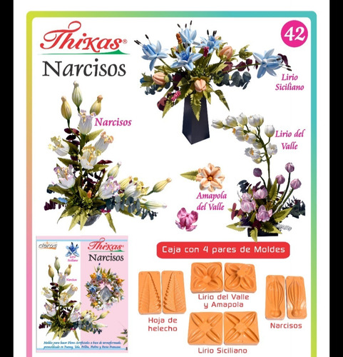 Moldes Para Flores De Foamy Narcisos Con 4 Pares De Moldes