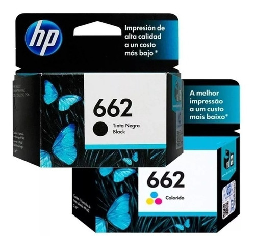 Cartuchos Hp 662 Negro + Color Original Combo Gtia + Envio