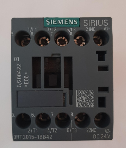 Contator De Potência 3rt20151bb42 3p Ac-3 24v 7a - Siemens