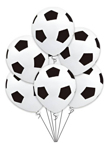 Pack 25 Globos De Cumpleaños De Fútbol 30 Cm