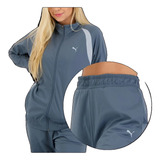 Conjunto Esportivo Puma Tricot Suit Feminino Agasalho Origna