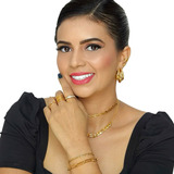 Look Ríona - Completo Semijoia Folheado Banhado Ouro18k