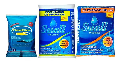 Kit Tratamentos Para Piscina - Barrilha + Sulfato + Cloro 