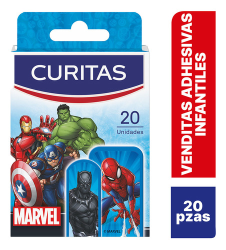 Caja Con 20 Unidades De Curitas Eucerin Marvel De Apósito Adhesivo