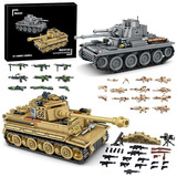 Wingift 1030 Piece Ww2 Army Tanks Toy Building Sets,create A