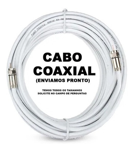 Cabo Coaxial Antena Rg6 30 Mts Montado 95% De Malha 