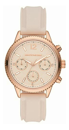 Reloj Skechers Sr6250 Matteson De Silicona En Color Rosado