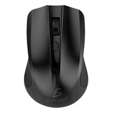 Mouse Óptico Inalámbrico Ergonómico 5 Niveles Receptor Usb Color Negro