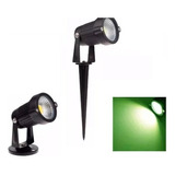 Kit 2  Espeto De Jardim Bivolt 7w Led Luz Verde Cor Da Luz Verde Cor Da Carcaça Preto Voltagem 110v/220v