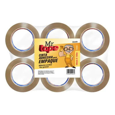 Cinta Adhesiva Acrílica Mr Tape Canela Polipropileno 48mmx150m Pack 6 | MercadoLibre