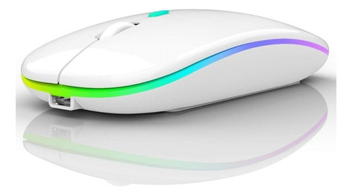 Mouse Bluetooth Sem Fio Wireless 2.4ghz Led Rgb Recarregável