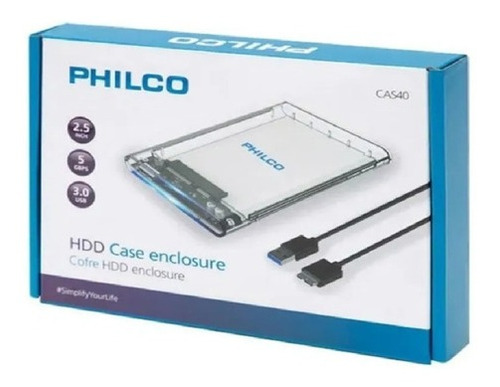 Cofre Case Philco Para Disco Duro Sata 2.5 Usb 3.0 Hdd