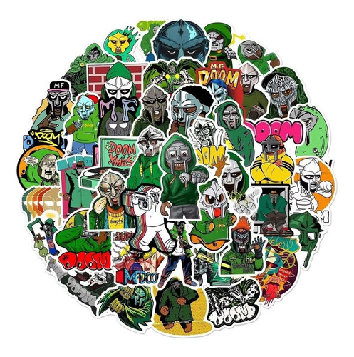 Mf Doom - Set De 50 Stickers / Calcomanias / Pegatinas